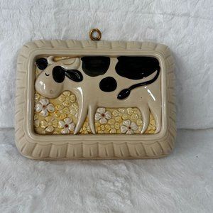 Vintage Himark Gourmet Kitchen Ceramic Cow Mold Wall Hanging Japan 1980’s